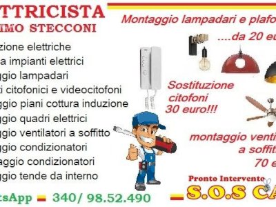 Montaggio lampadario Statuario Roma 20 euro
